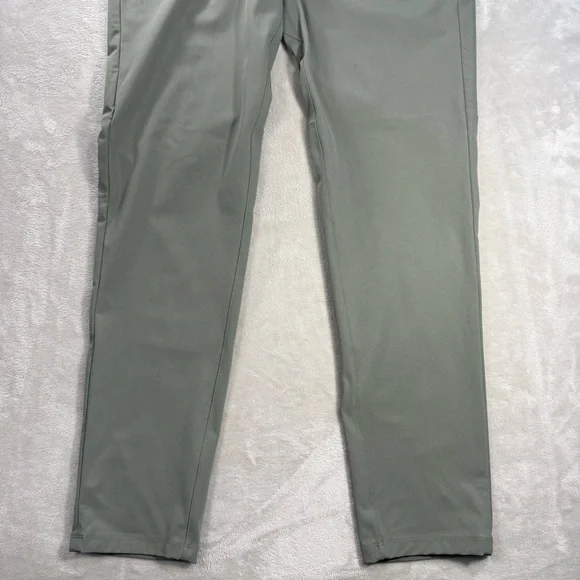 Lululemon ABC Pants Men Sz 34 Slim Fit Green Commission Warpstreme Chino LM5AF3S - Picture 3 of 11